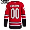 Carolina Hurricanes Custom Adidas 2023-24 Alternate Rot Trikot Authentic - Kinder